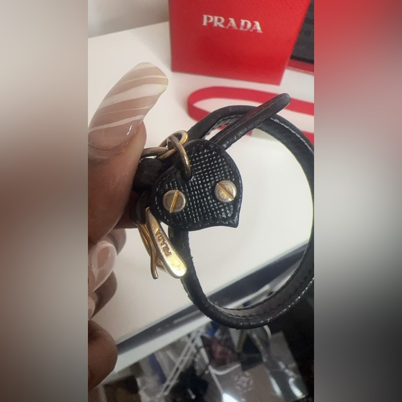 Prada Leather Bracelet and heart charms band full inclusion - Picture 3 of 6
